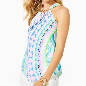 Lilly Pulitzer Julien Top- Coco Island Engineered
